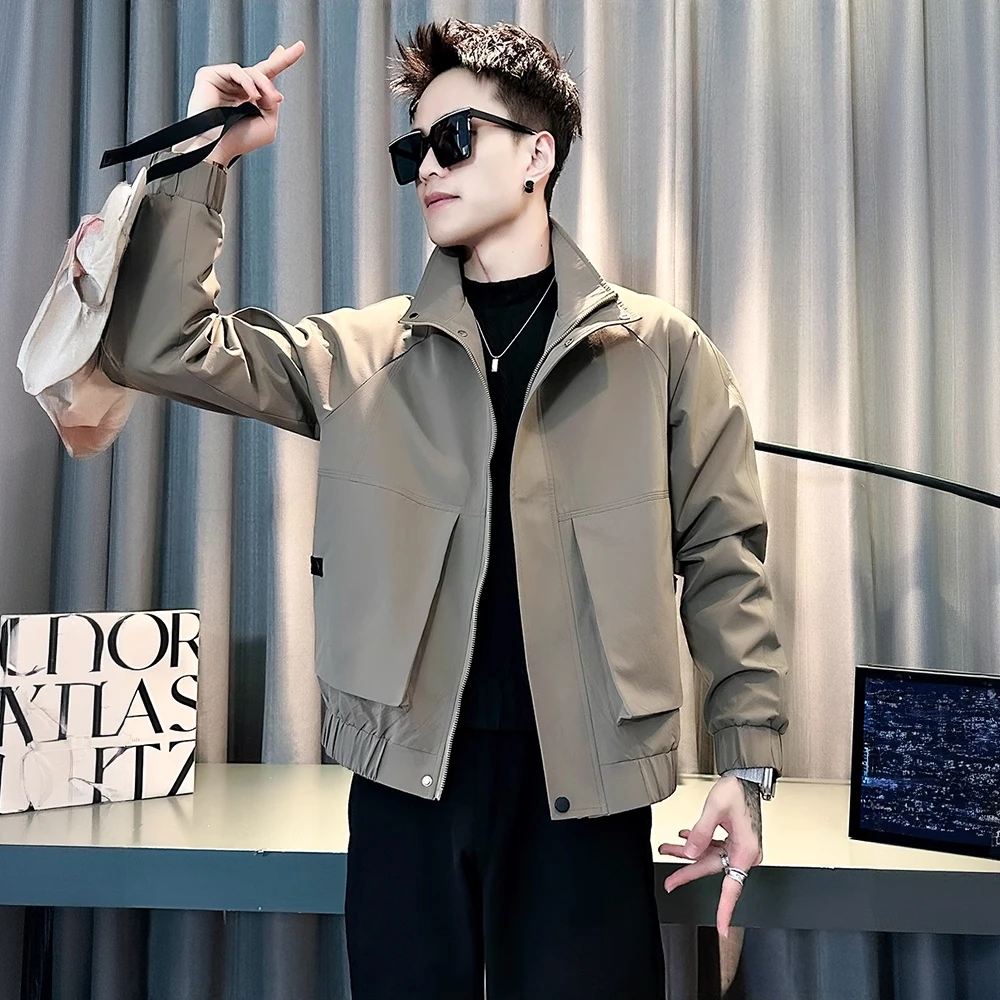男士工装夹克外套春秋季潮牌立领短款痞帅男款2025新款高级感夹克