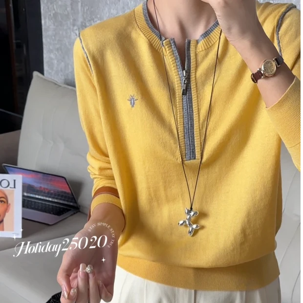 [ W i F i ]25020半拉链圆领针织衫