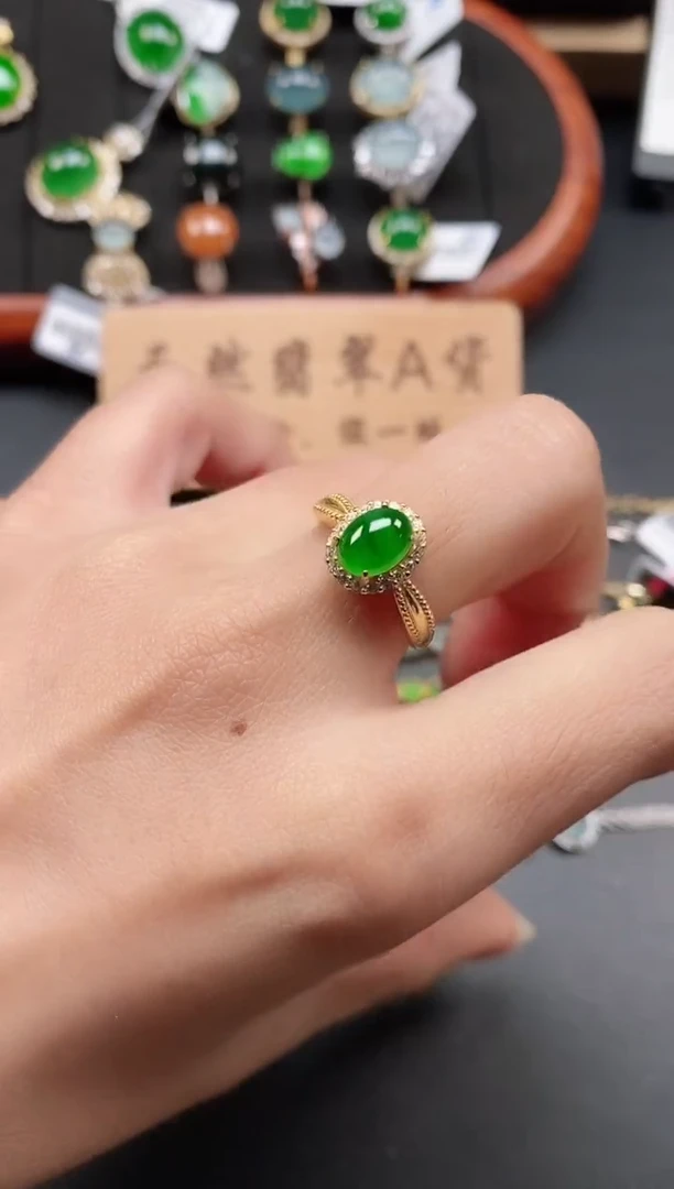 银S925镶嵌戒指翡翠1111