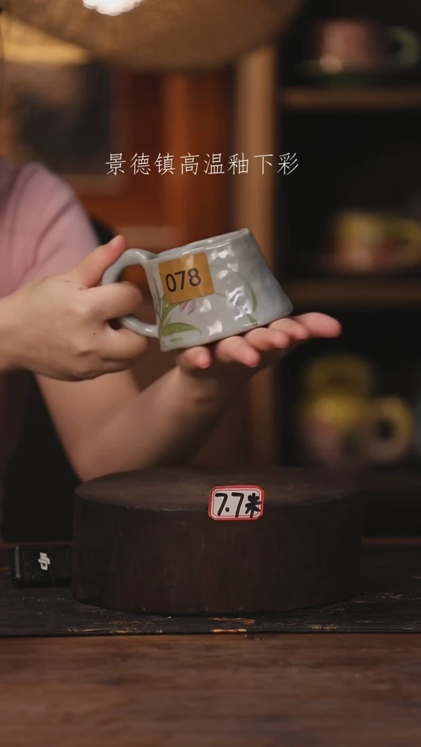 陶瓷景德镇高温釉下手绘陶瓷078