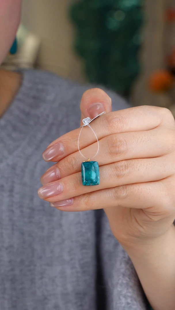 【闪购商品】绿松石吊坠(不含链)18K金镶嵌1