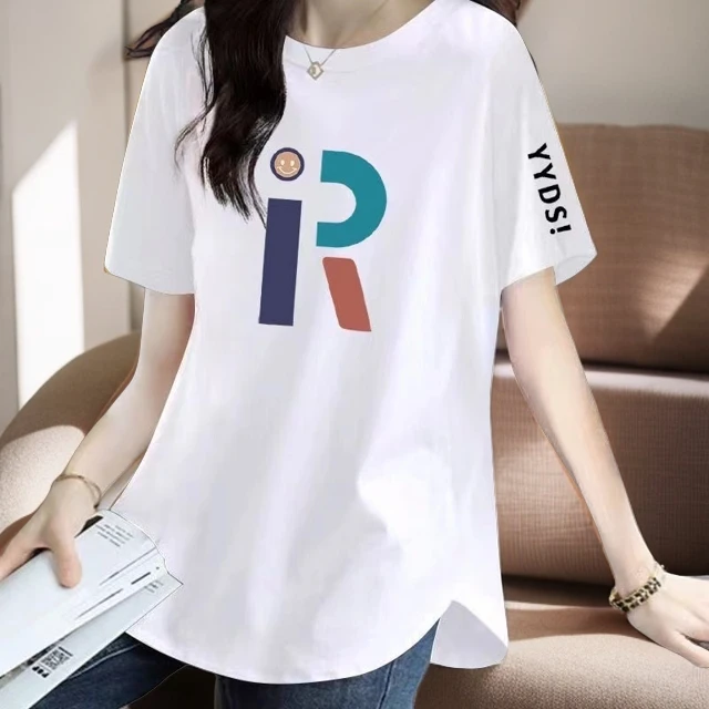美式纯棉短袖t恤女夏季2025年新款洋气休闲宽松显瘦圆领外穿上衣
