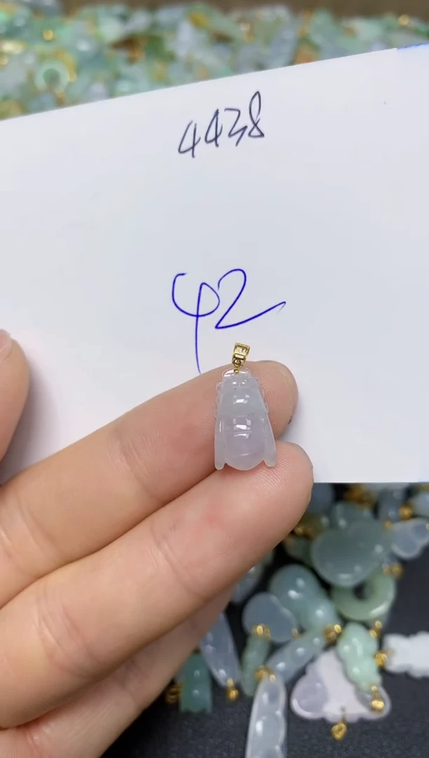 【闪购商品】翡翠挂件18K金镶嵌 天然翡翠A货