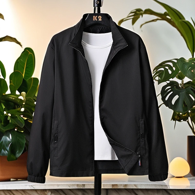 男士新款休闲棒球领夹克春秋季立领韩版外套百搭潮流男装上衣服