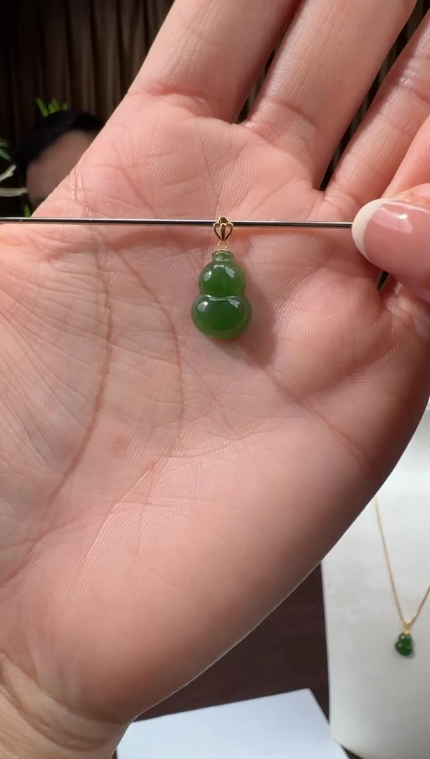 颈饰18K金镶嵌和田玉44冯总11.16多样性拍一发一