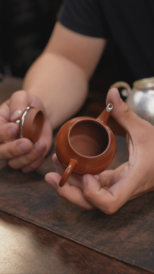 泼**茶水磨包银泡茶壶茶配件