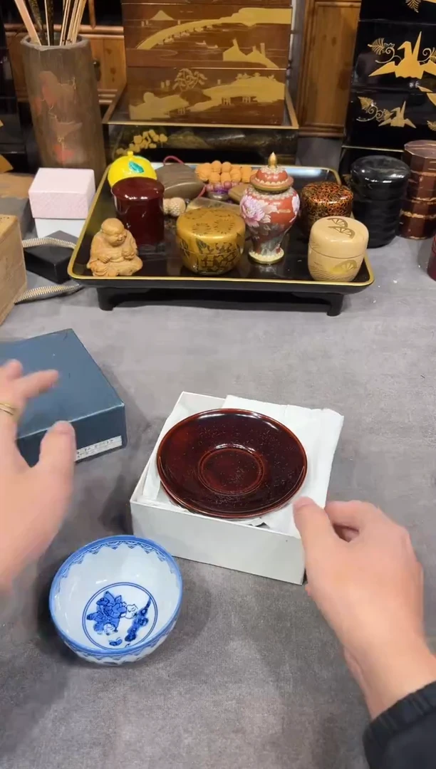 杯垫五片 大漆漆器大漆漆器