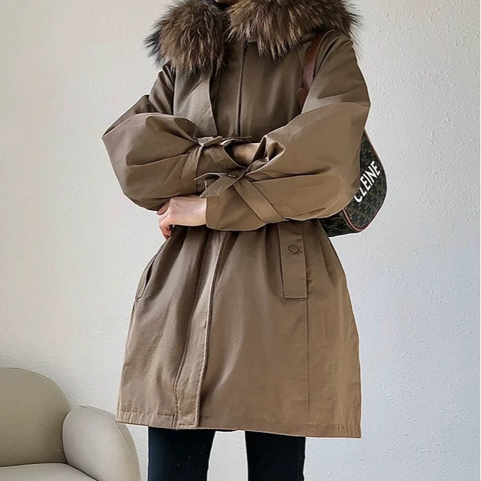 兔毛内胆超保暖孤品皮草派克服