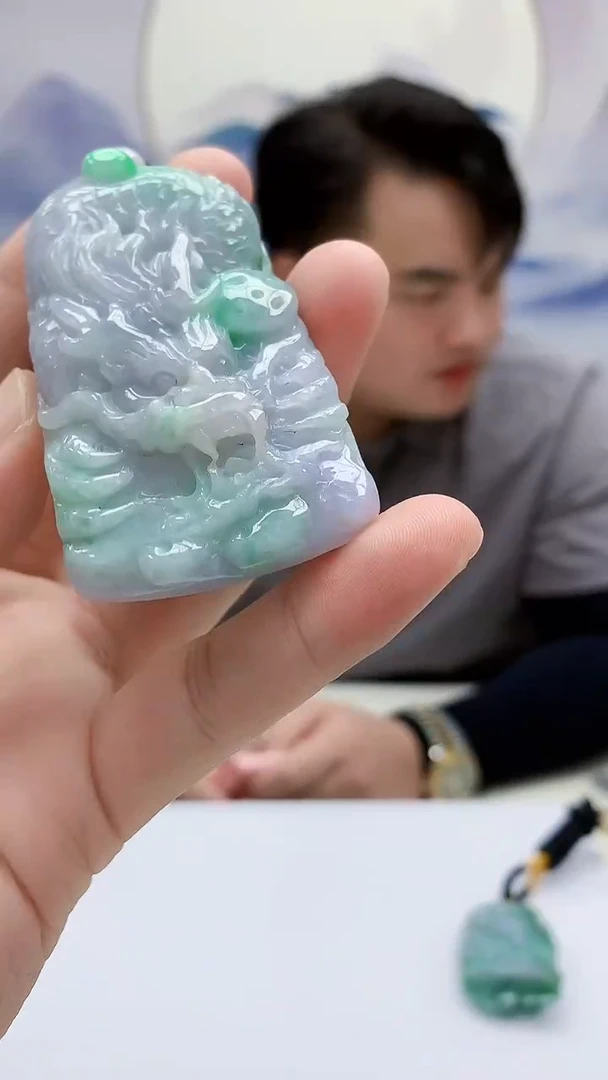 未镶嵌定制翡翠5060bb-毛货挂件51