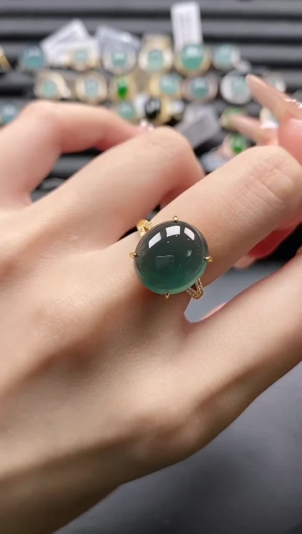 【闪购商品】翡翠戒指银S925镶嵌1111