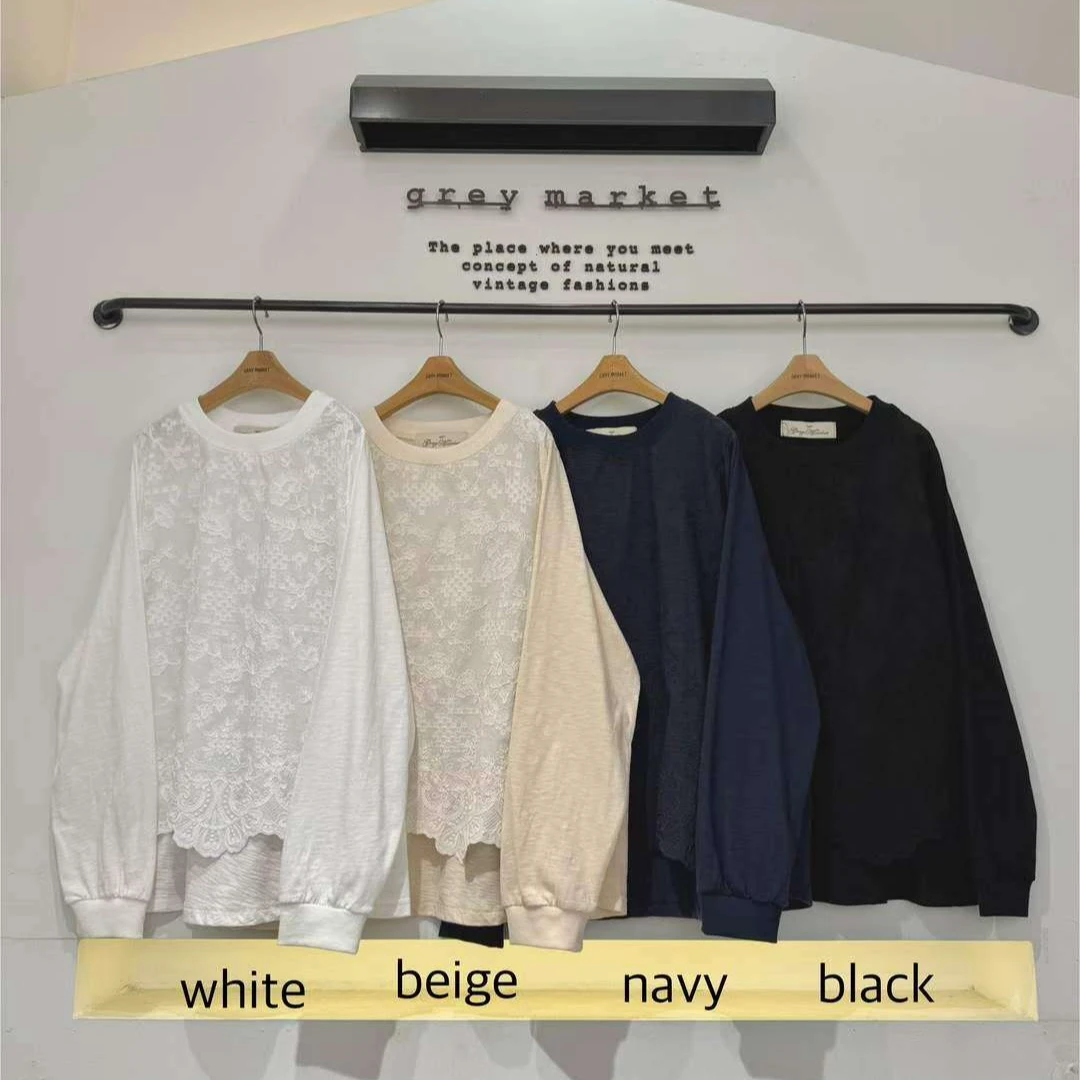 韩国正品/不支持退换/蝴蝶结/拼接刺绣蕾丝长袖/1202