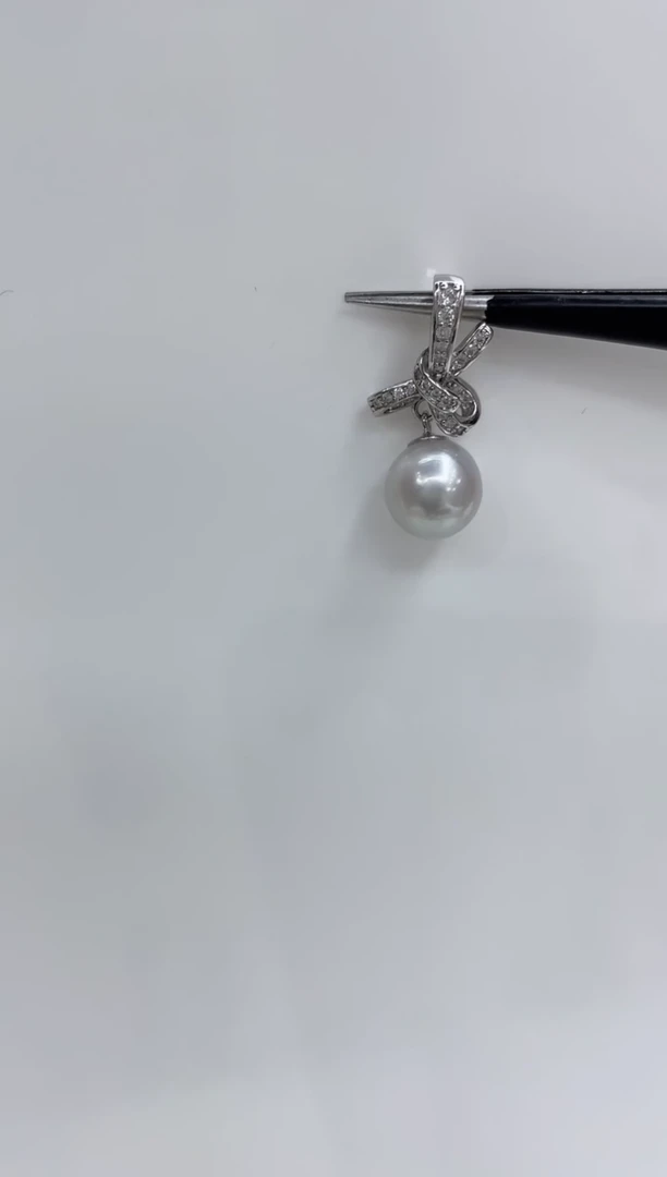 【闪购商品】海水珍珠吊坠(不含链)银S925镶嵌海水珍珠吊坠