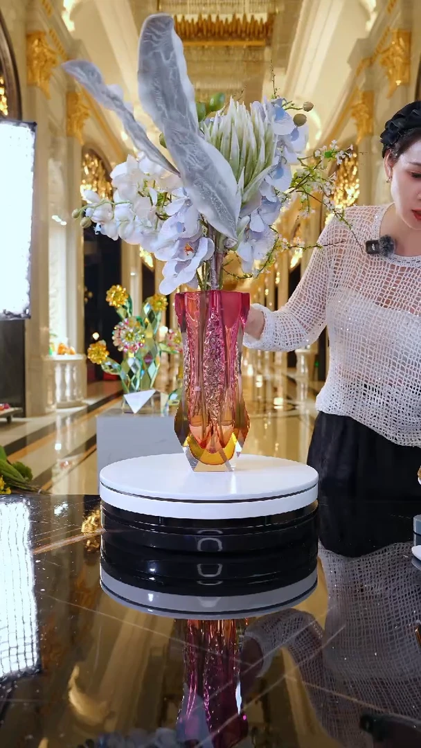 摆件AJ1010656金红花器