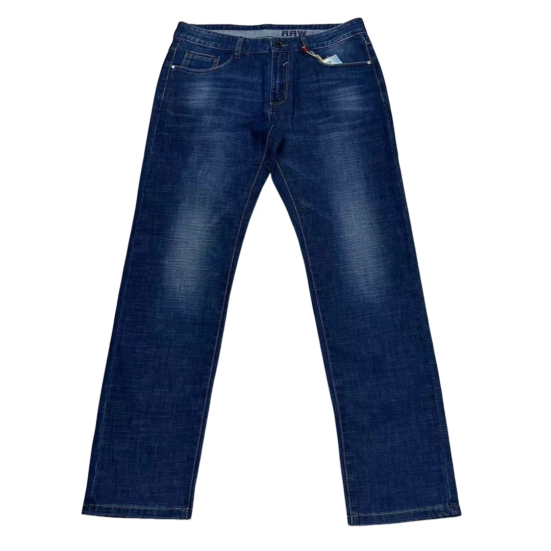 8112793607男款时尚休闲深蓝色直筒男士经典秋冬百搭水洗牛仔裤