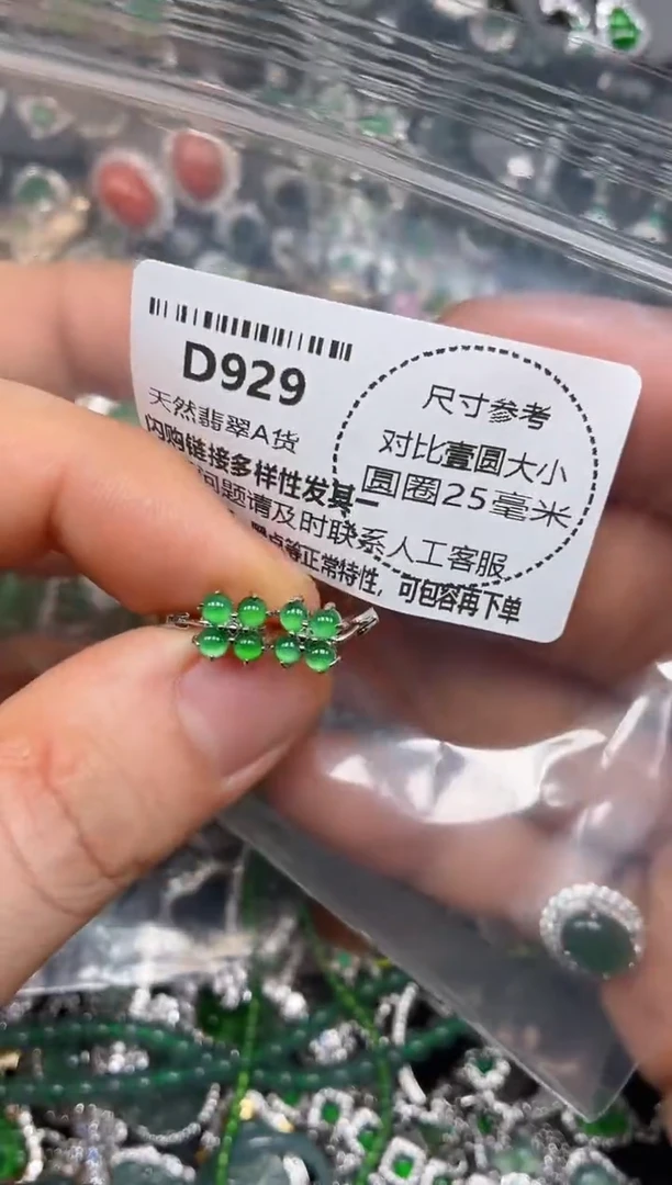 颈饰未镶嵌翡翠D929耳扣