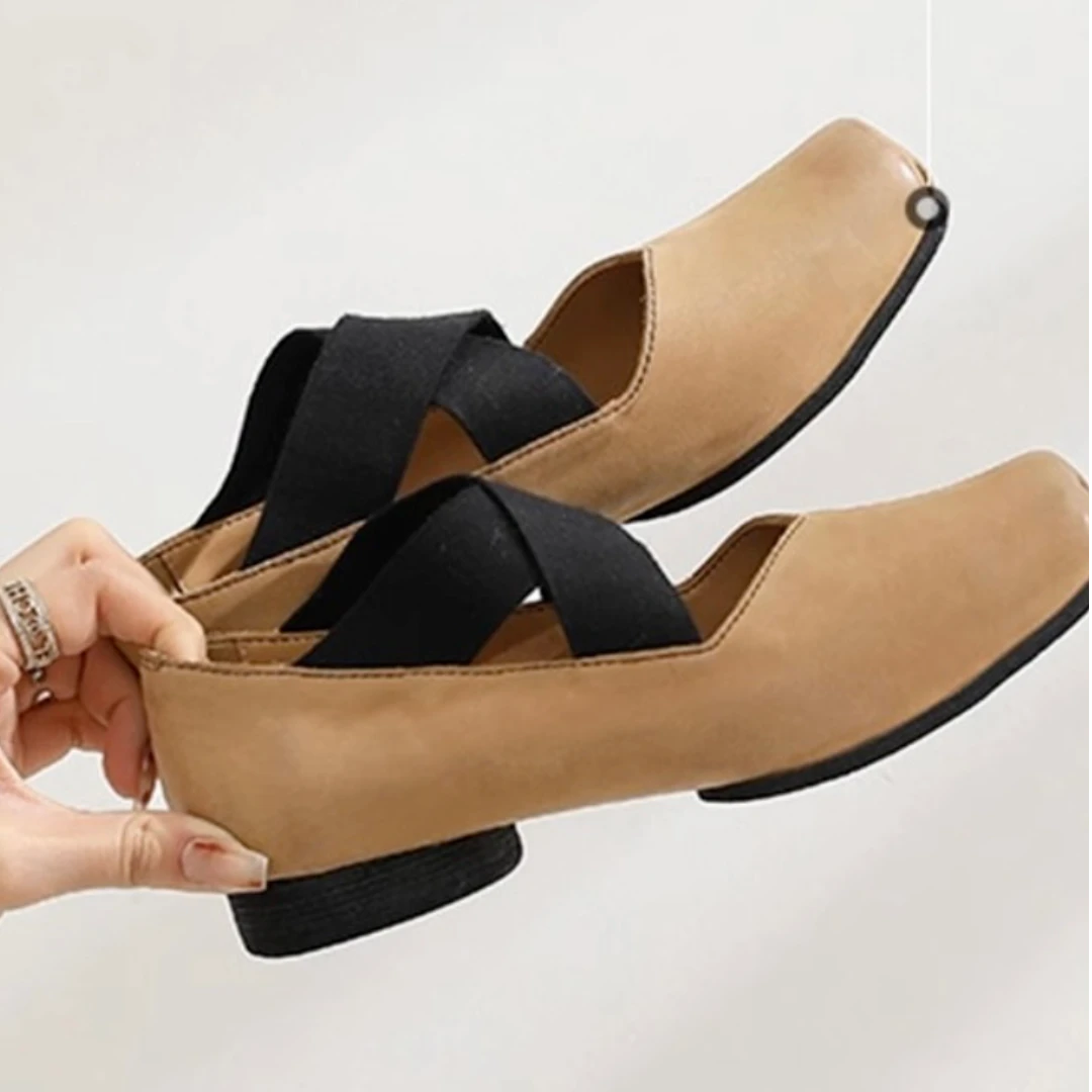 新中式女复古单鞋皮鞋浅口百搭