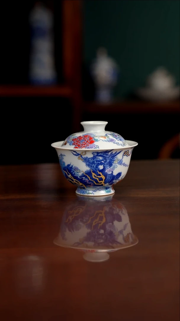 空山明月 新斗彩 麒麟