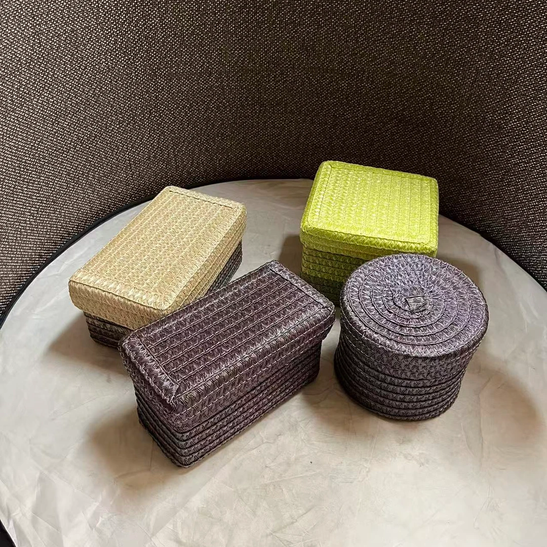 5710瑕疵款 发图中4个 家用小型收纳筐桌面简约储物盒子储物篮