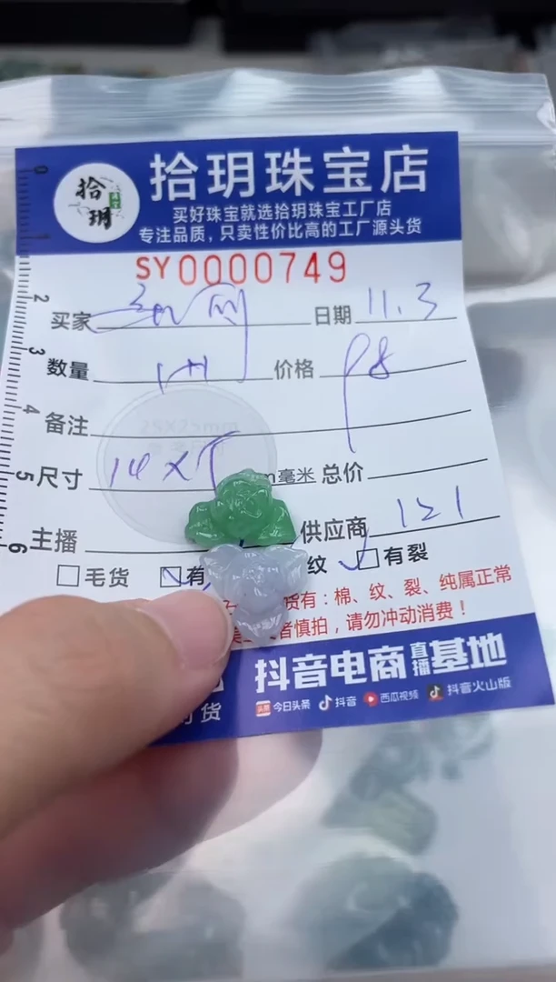 颈饰未镶嵌翡翠美***✌翡翠挂件花749