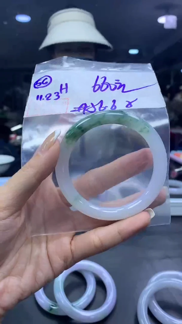 未镶嵌定制翡翠56手镯56.6纹+660元+拍一发一