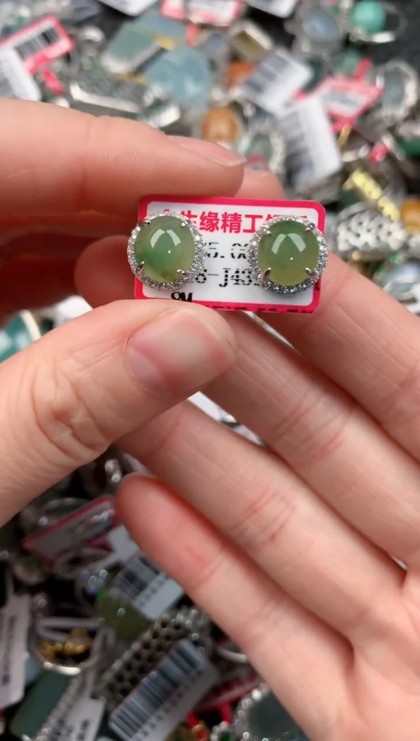 银S925镶嵌戒指翡翠777---10