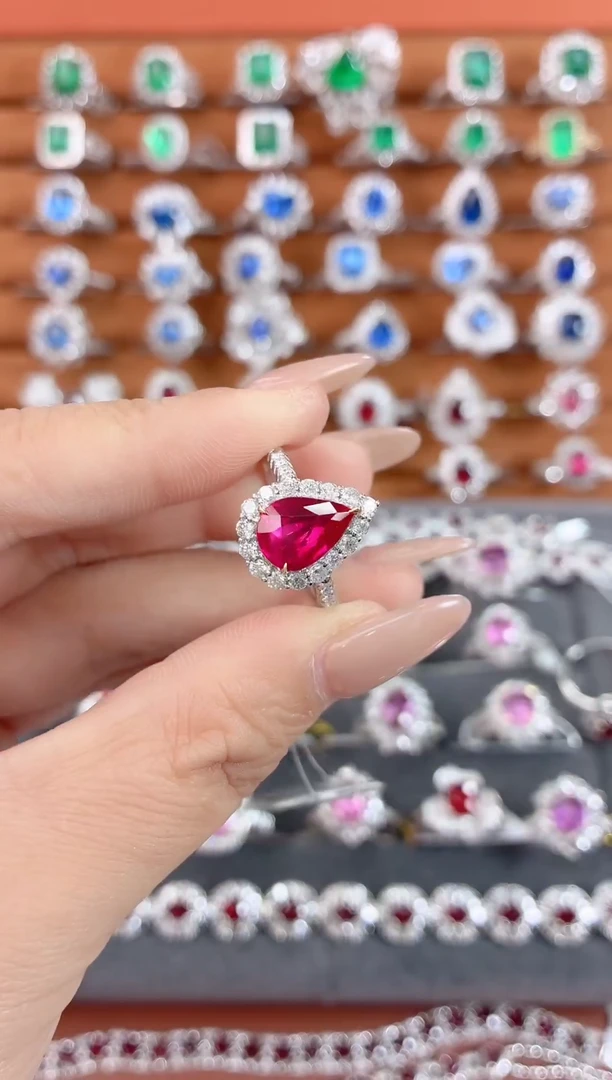 18K金镶嵌戒指+吊坠两用款红宝石-2.04克拉*缅甸