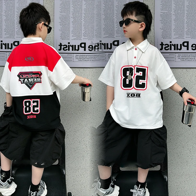 男童短袖洋气男孩2025夏季新款T恤衫儿童半袖t打底衫宝宝夏天上衣