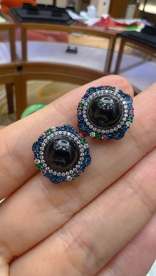 银S925镶嵌翡翠耳饰多样性团购发一件