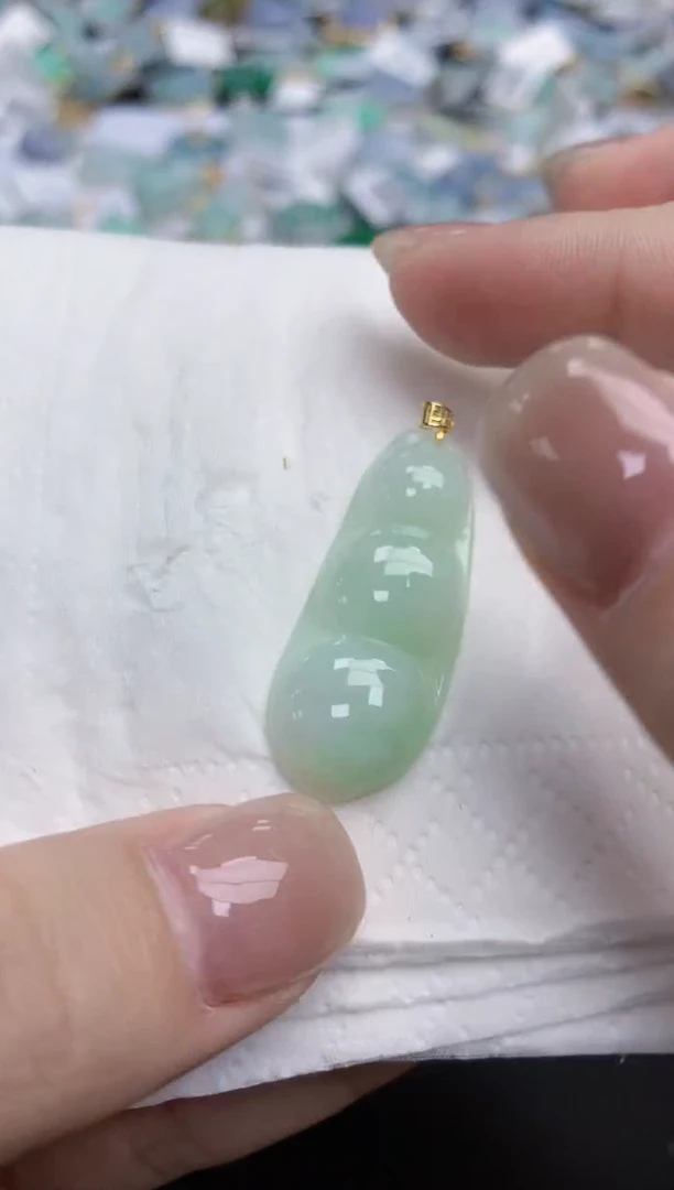 【闪购商品】翡翠颈饰18K金镶嵌天然缅甸翡翠A货