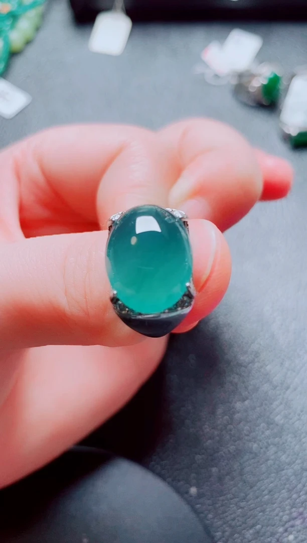 银S925镶嵌戒指翡翠1111