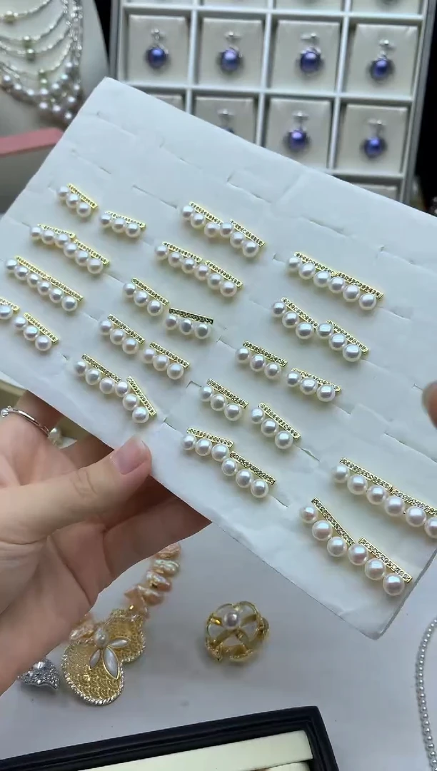 未镶嵌耳饰淡水珍珠多样性发其一