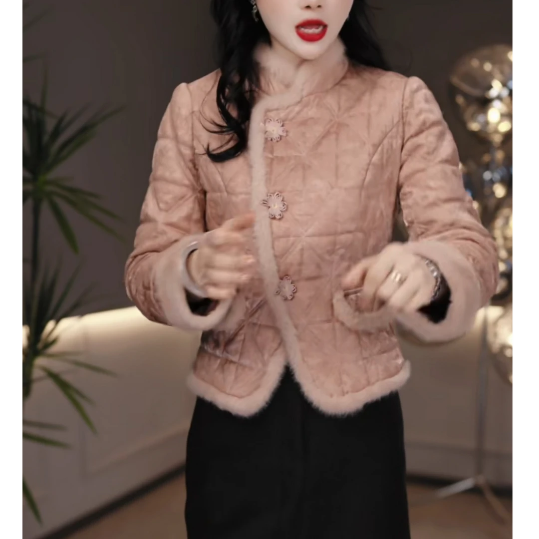 勇华玥上2025冬新款加厚洋气棉服百搭减龄气质时尚保暖夹棉短外套