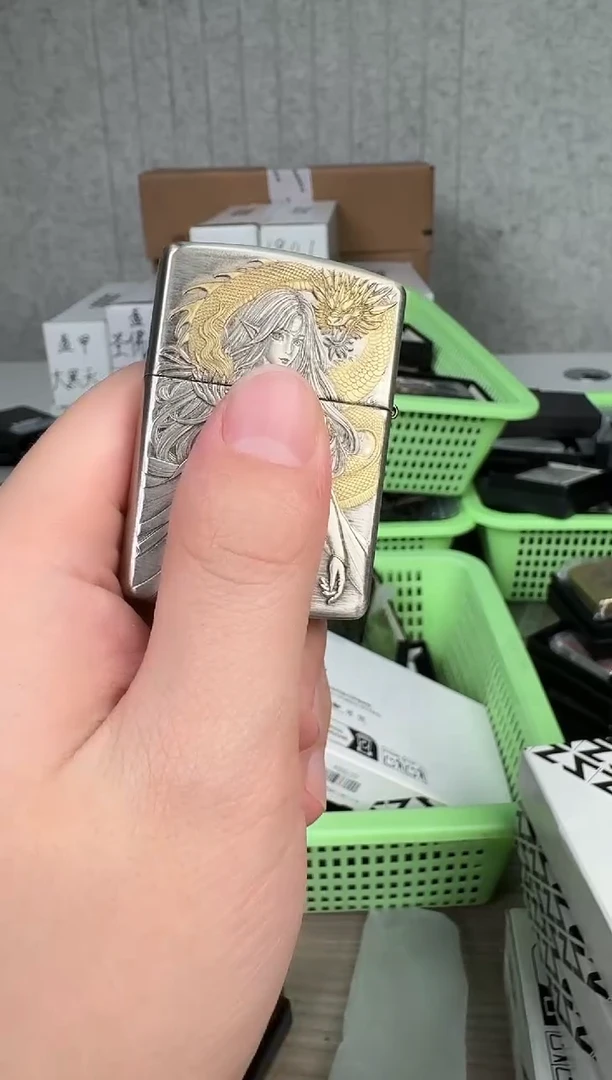 铜烈焰龙姬-3D盔甲熏银鎏金