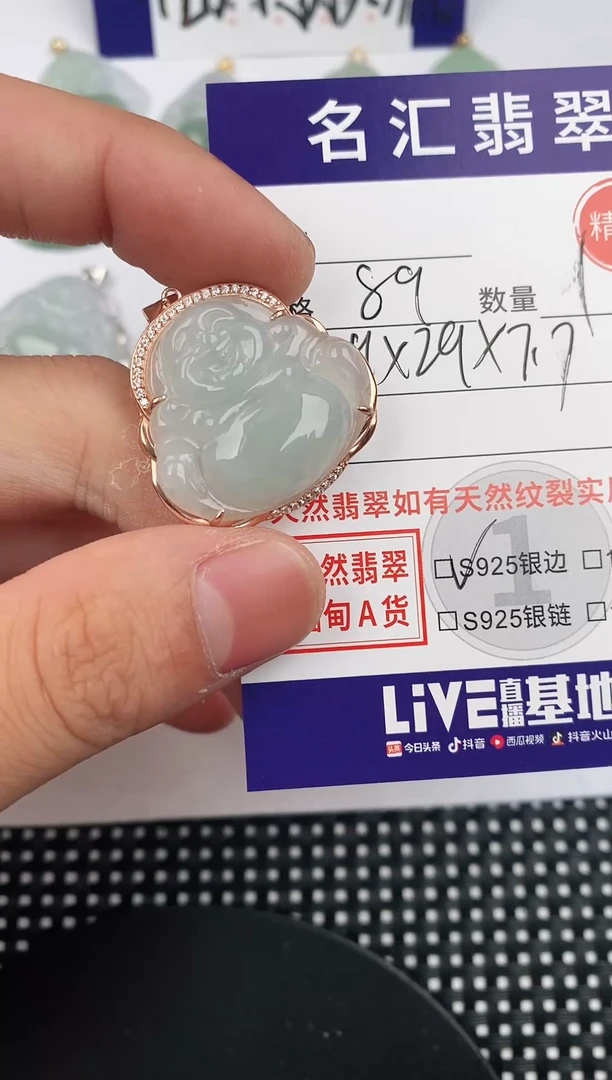 翡翠银S925镶嵌颈饰·