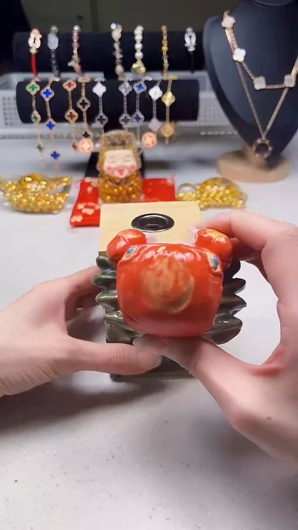 瓷片陶茶周边666文玩多人白桃乌龙