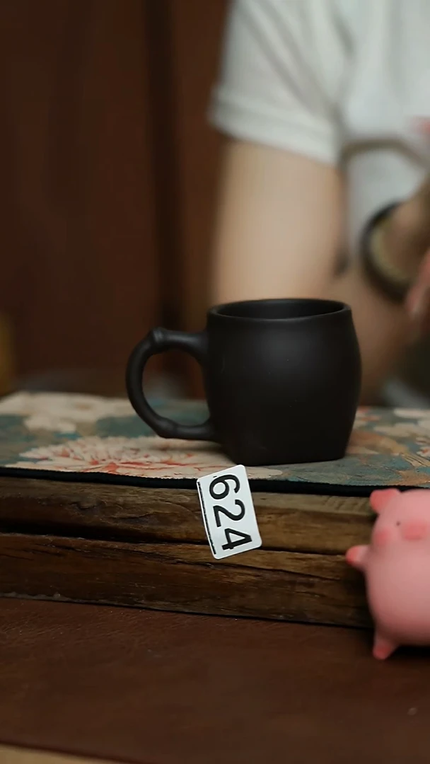 紫砂泥 带把小杯