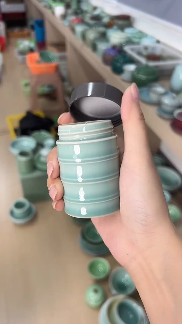 龙泉云间青瓷小米茶器