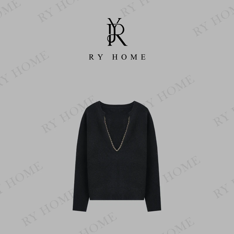 【容雨RYHOME】韩版时尚设计感宽松慵懒毛衣243M2807