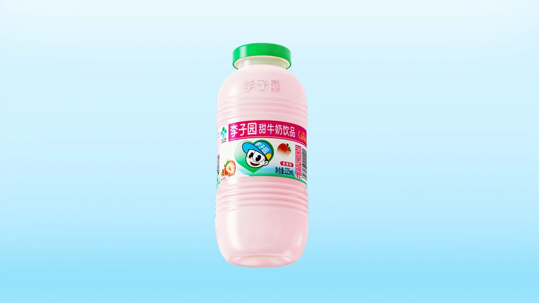 【乳饮料】李子园 草莓风味乳饮料 450ml/瓶（新老包装随机）
