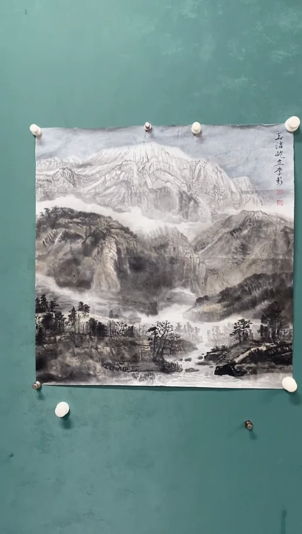 国画李彭老师山水作品福利