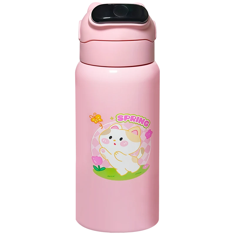 智能蓝牙指纹解锁儿童316不锈钢保温杯子适用于学生的高科技保温