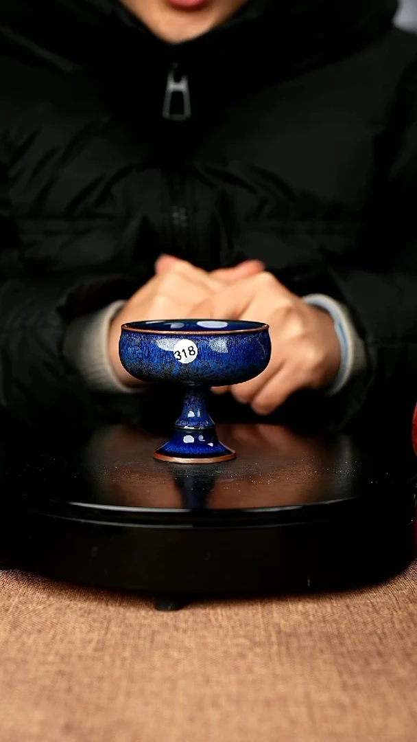 【闪购商品】318#崔晓宁一级品原矿钧瓷高足普洱杯