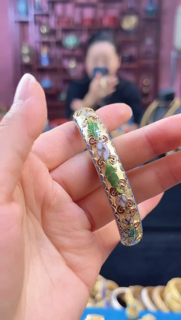 非遗 景泰蓝金地手镯 65