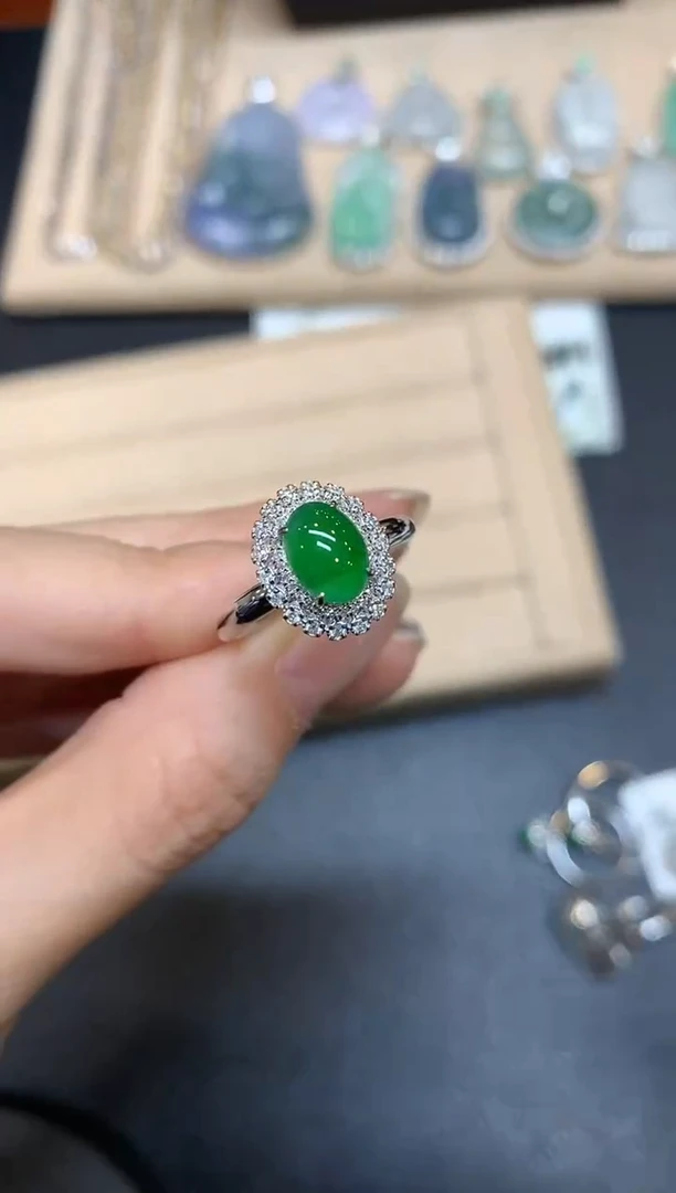 【闪购商品】翡翠戒指18K金镶嵌【无服务费