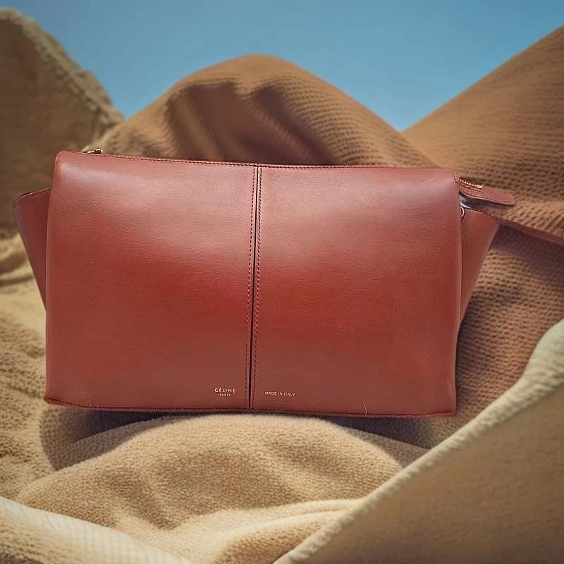 95新 Celine/思琳 红色链条包1210 2720