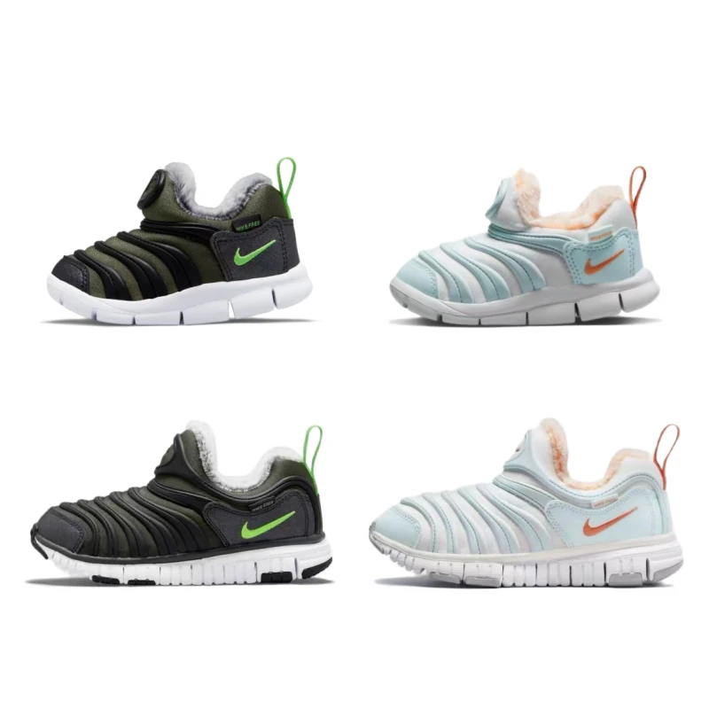 正品NIKE耐克儿童鞋男女童加绒毛毛虫轻便舒适一脚蹬运动鞋DO5887
