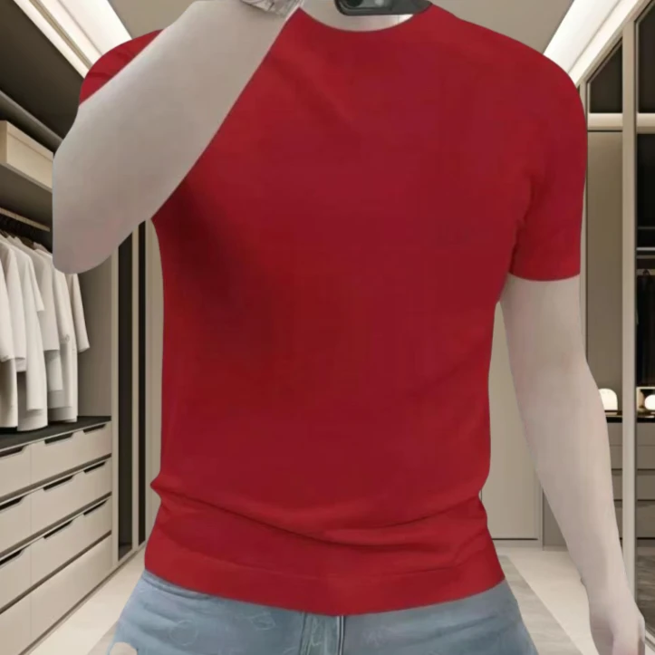 2025新款四季休闲短袖印花时尚男士潮流百搭纯棉欧货潮流轻奢T恤