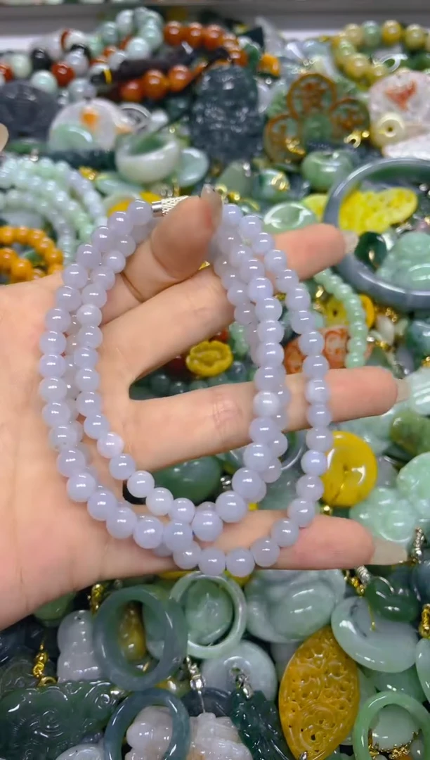 颈饰未镶嵌翡翠5MM/ W /翡翠A货，一件也是批发价