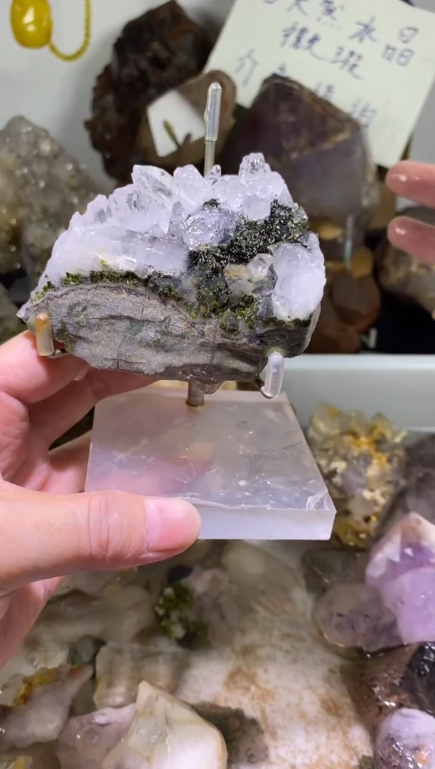未镶嵌珠宝半成品水晶93号216g四川超七花园水晶