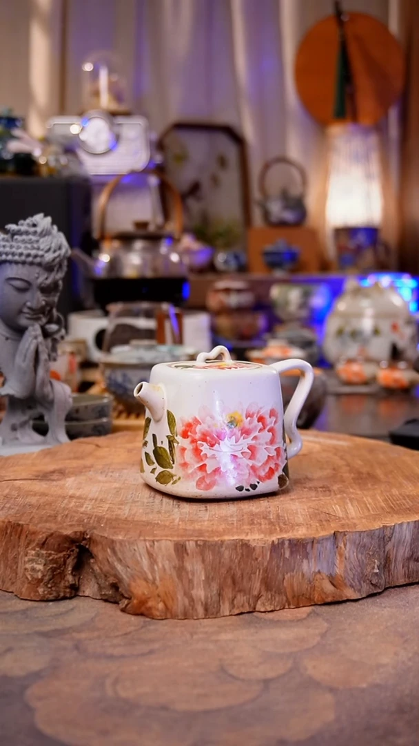 杯子牡丹手工手绘手工手绘